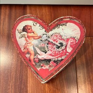 Heart-Shaped Angel and Dove Box